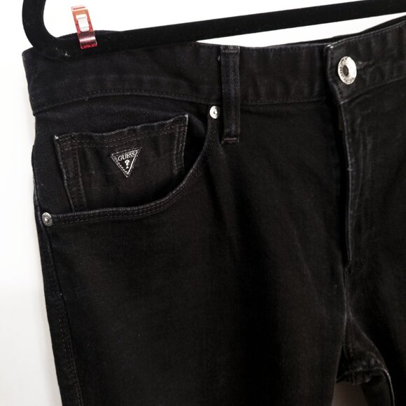 GUESS Black Jeans Size 34 x 34 Slim Tapered Denim Women's Casual Neutral Classic - Picture 3 of 9